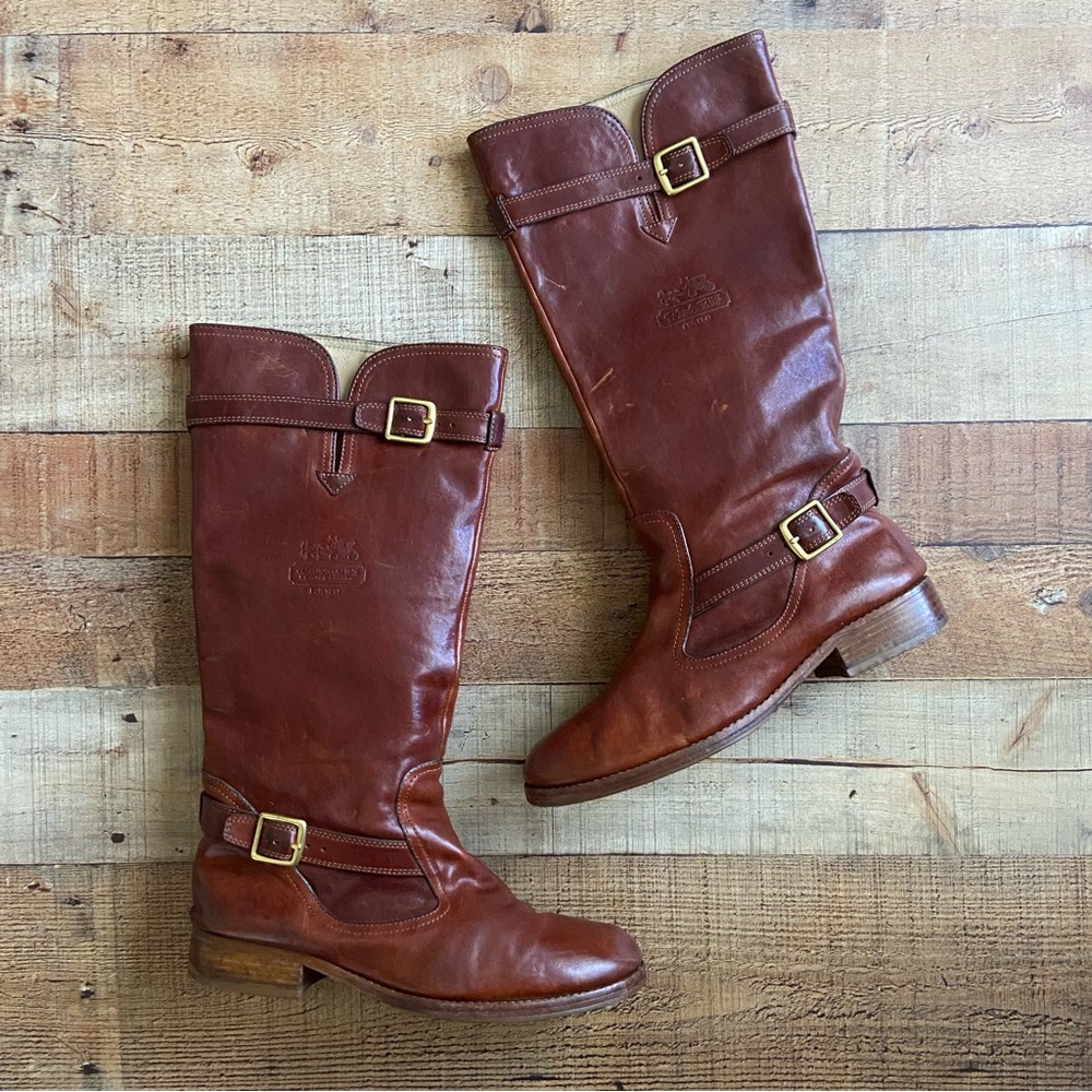 Coach Whitley Rider Boots 9.5 - Picture 1 of 9